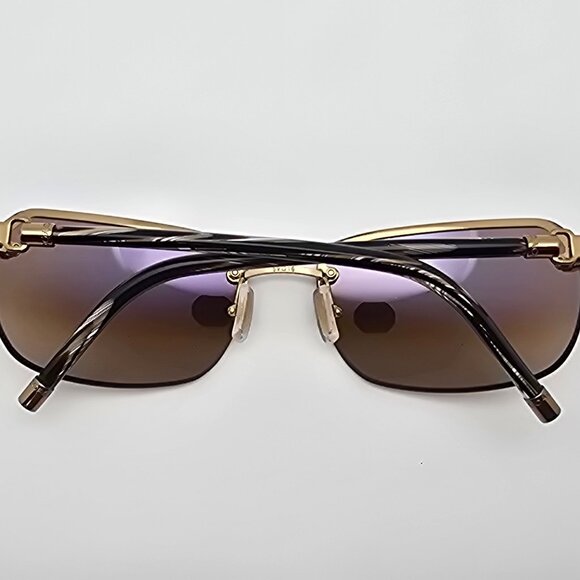 Coach Bleecker S322 Brown Gold Frame Brown Gradient Lens Semi Rimless Sunglasses main image 7